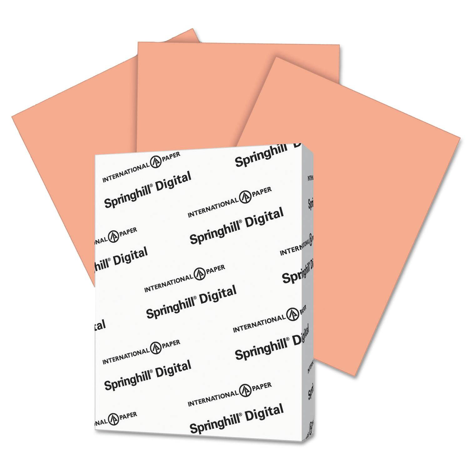 Springhill Digital Index Color Card Stock 90 lb 8 1/2 x 11 Salmon 250 Sheets