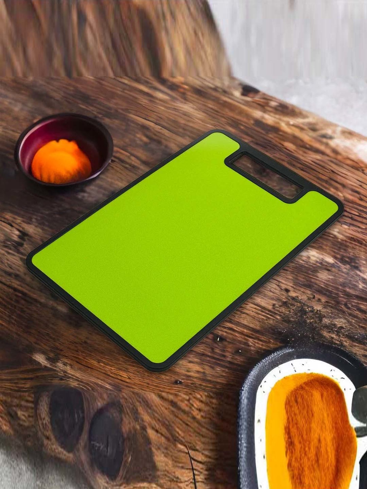 @home Nilkamal Green Polypropylene Vegetables And Fruits Chopping Board