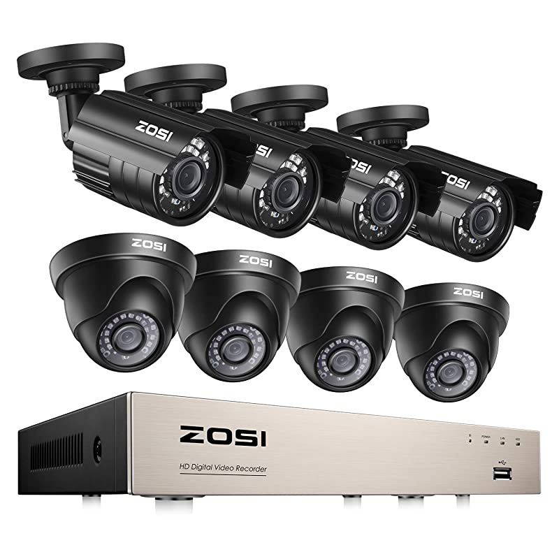 8CH 5MP Lite Security Camera System Outdoor,H.265+ 8 Channel 5MP Lite Video DVR Recorder and 8X1920TVL Weatherproof Home CCTV Cameras,80ft Night Vision,Motion Alert,Remote Access,NO Hard Drive