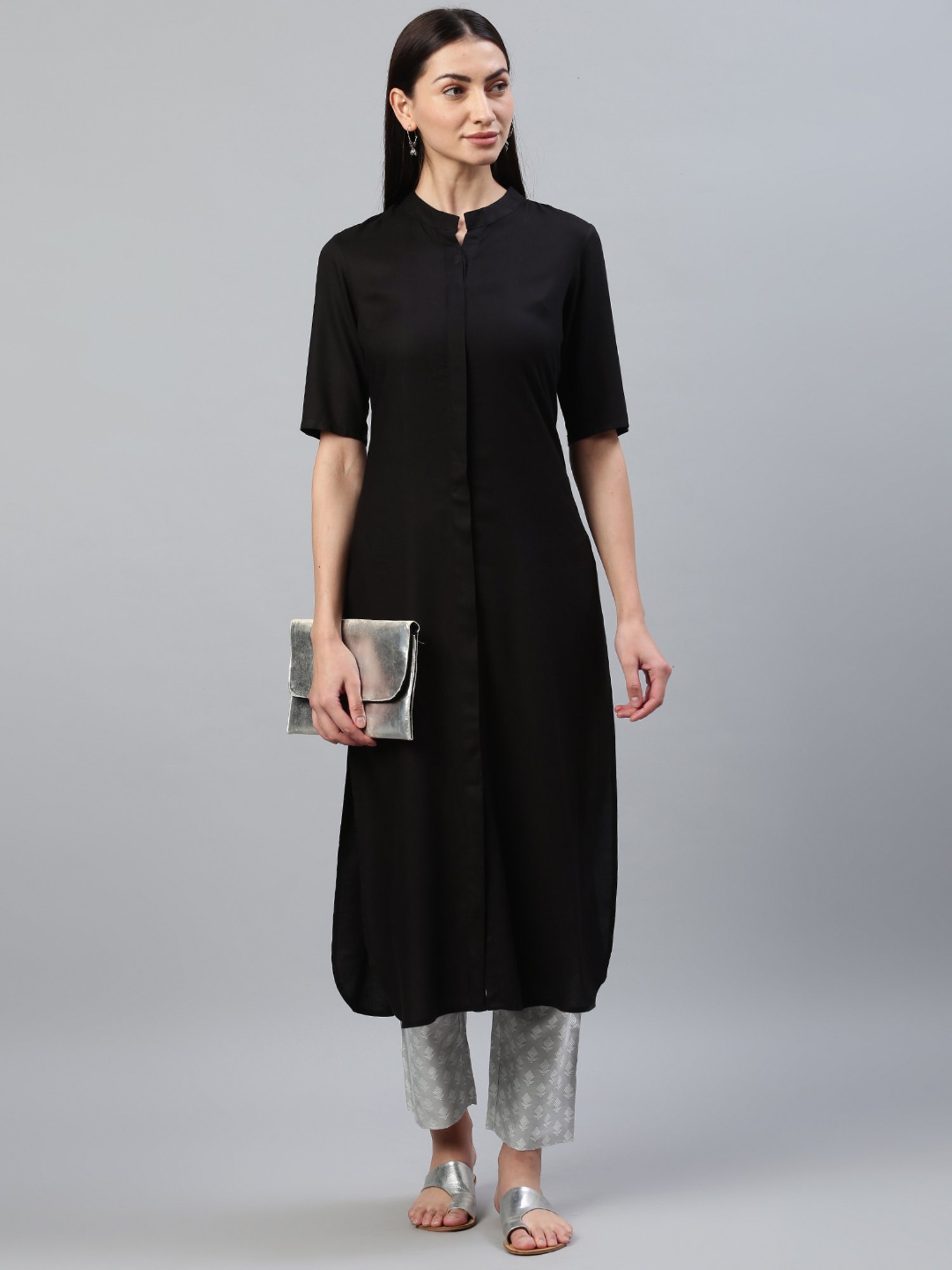 KSUT Silver Embroidered Palazzos