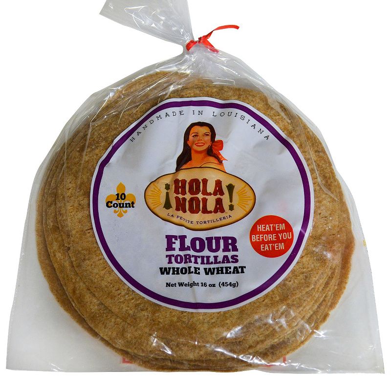 Hola Nola Whole Wheat Flour Tortillas - 16oz/10ct