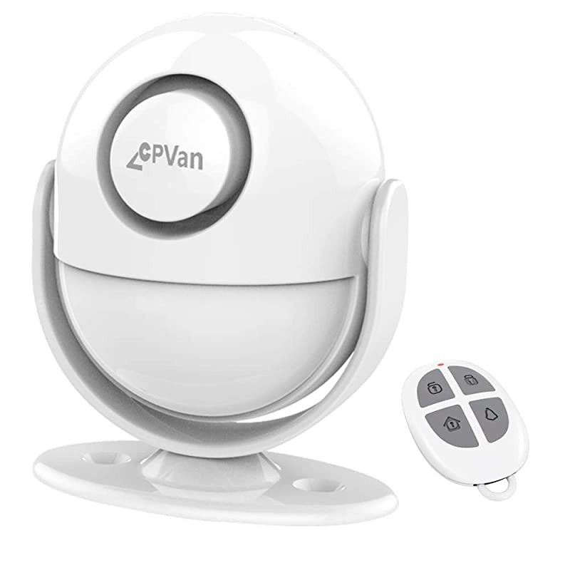 Motion Sensor Alarm, Wireless Infrared Home Security System, PIR Motion Detector Alert (125dB, 328ft, Battery Operated) with Remote Control(Key Fob). Model: CP2