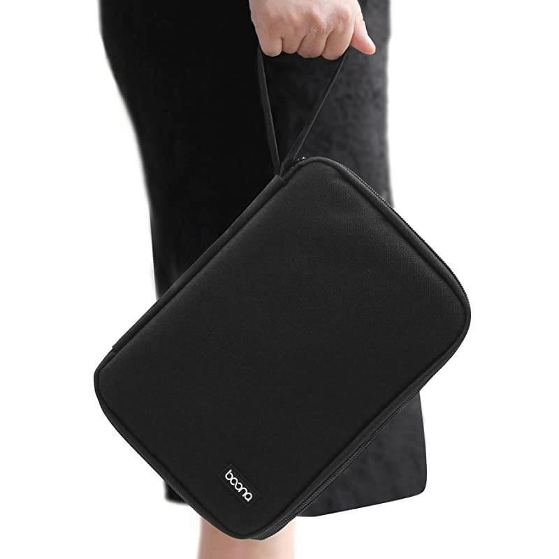 Travel Cable Bag Cord pouch Electronic Organizer Universal Cable Organizer Electronics Accessories Cases for Cables, Charger, Phone, USB, SD Card and ipad air (Large Single-Layer, Black)