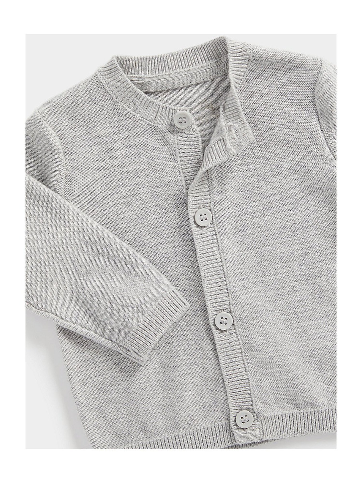 Mothercare Kids Grey Solid Full Sleeves Sweater