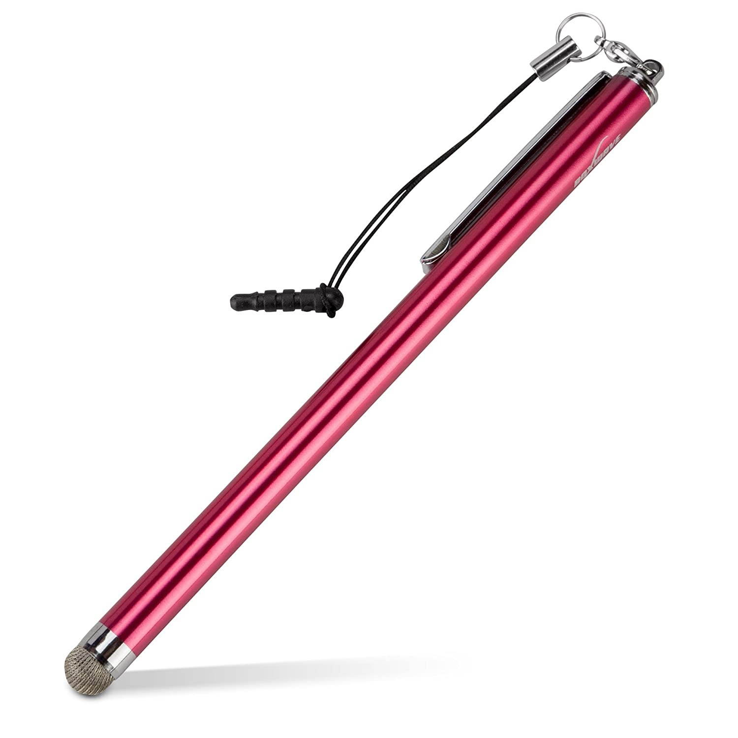 BoxWave iPad 4 Stylus Pen, [EverTouch Slimline Capacitive Stylus] Slim Barrel Capacitive Stylus with FiberMesh Tip for Apple iPad 4 - Crimson Red