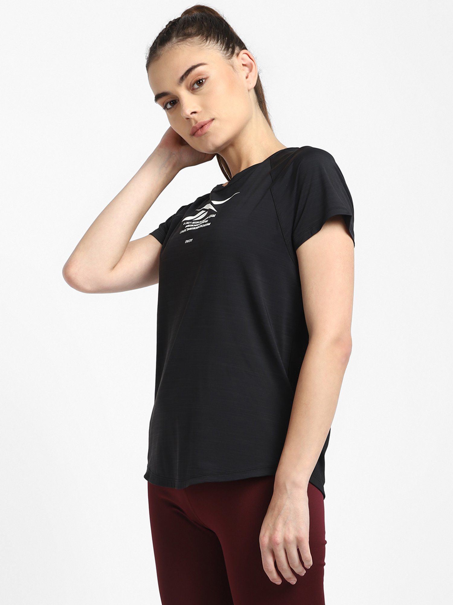 Reebok Black Ts Run Ac Tee - Run Gr