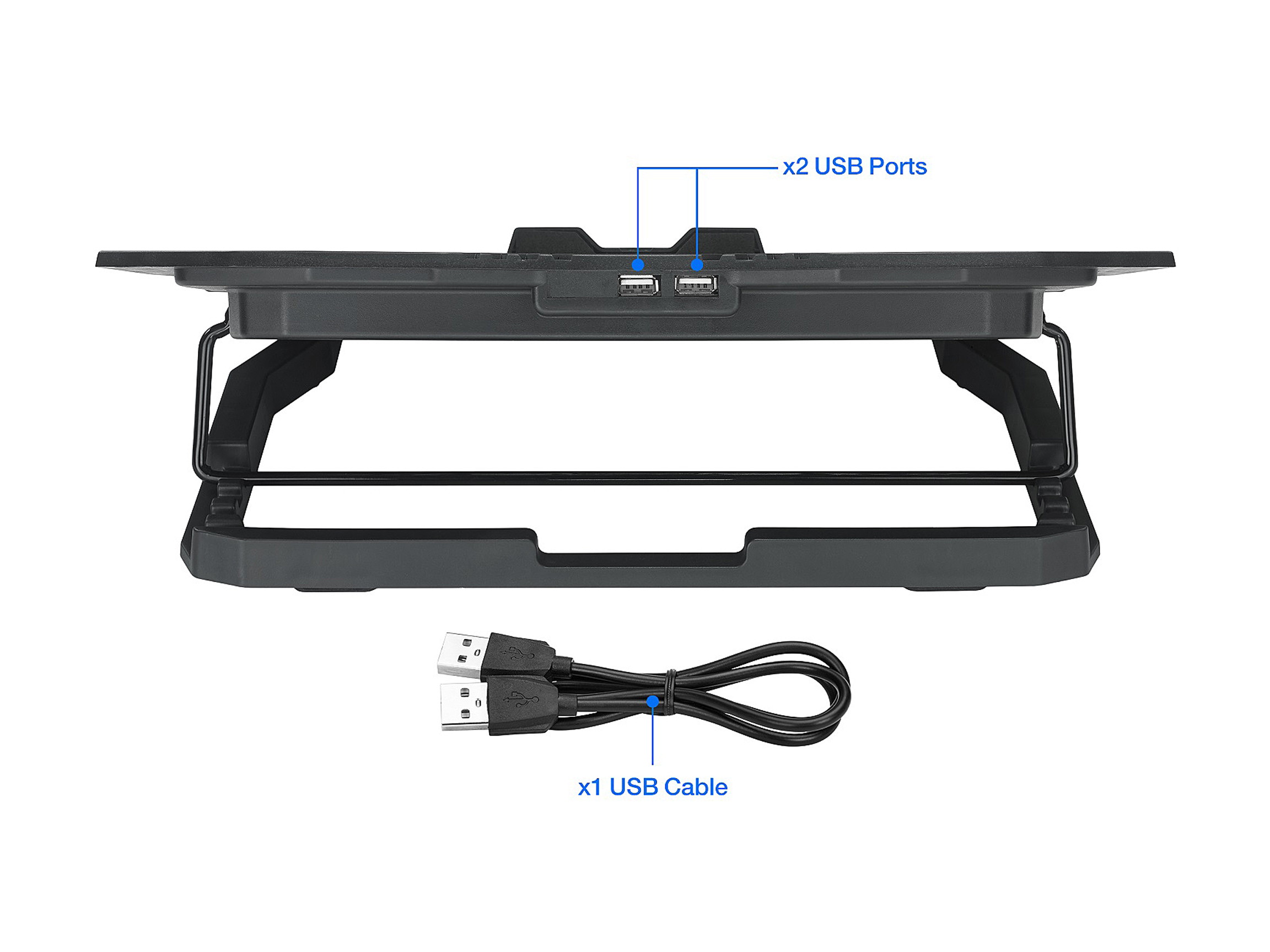 Laptop Cooling Pad, Laptop Cooler with 5 Quiet Red LED Fans for 12"-17" Inch Laptop, Dual USB 2.0 Ports, Portable Angle Adjustable Laptop Stand for Gaming Laptop-Green