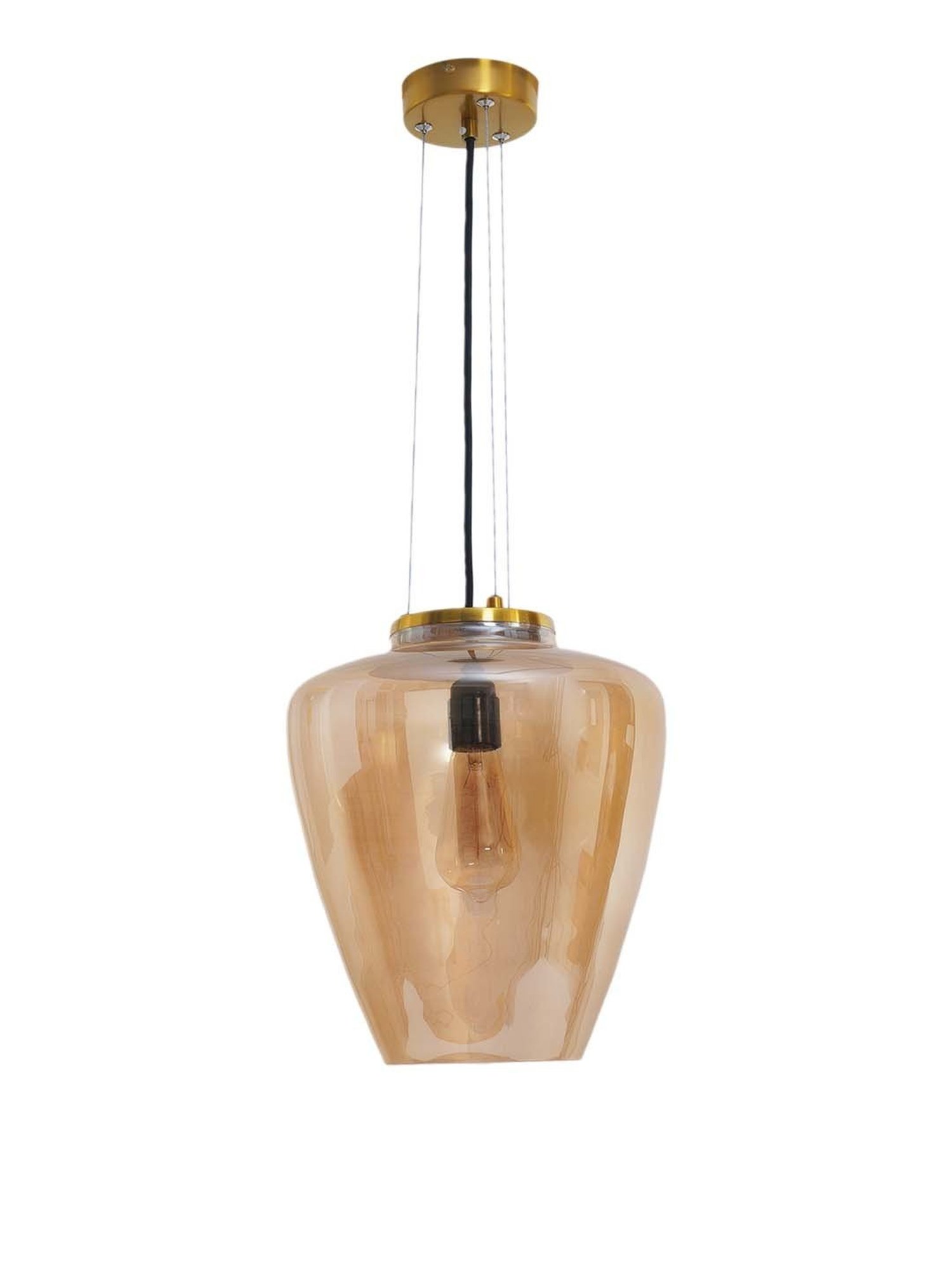 Kapoor E Illuminations 'Florien' Matt Gold Glass Hanging Light - Set of 1