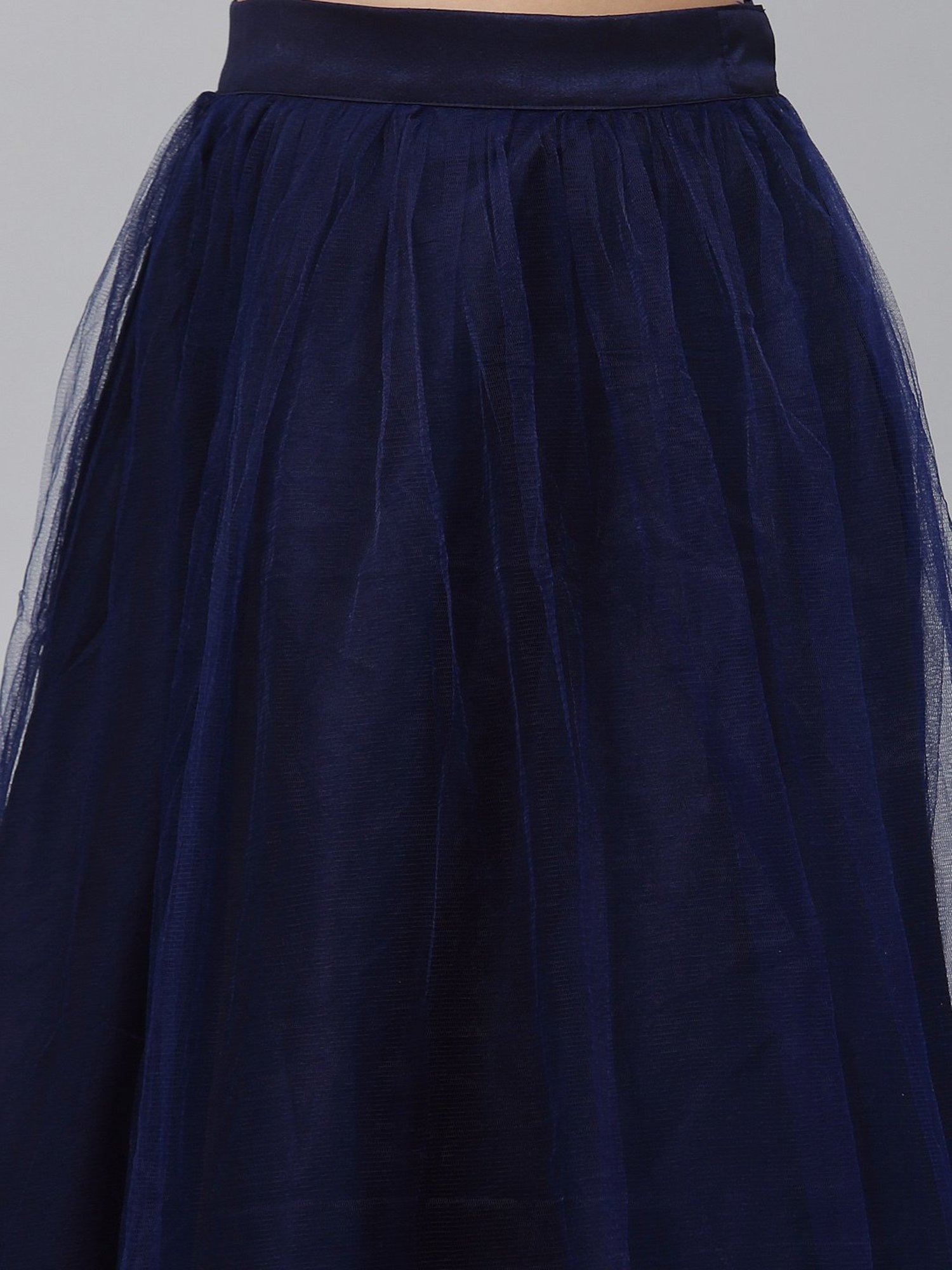 studiorasa Navy Plain Skirt