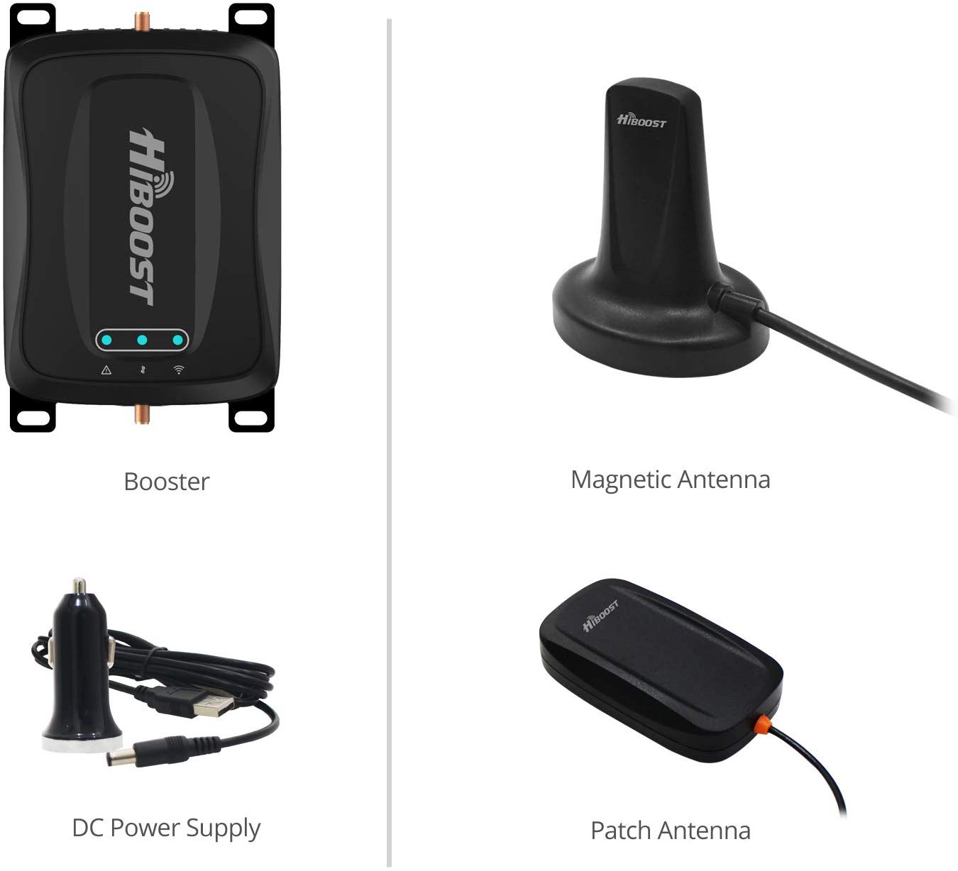 HiBoost Travel 4G 2.0 Cell Phone Signal Booster for Car and Truck - C27G-5S-BTW