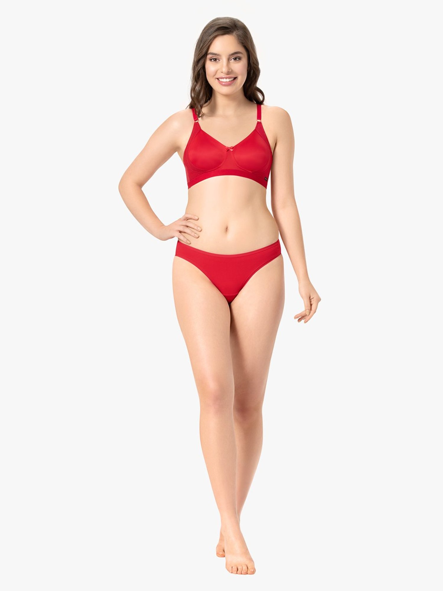 Every De by Amante Crimson Non Padded Non Wired Full Coverage Bra