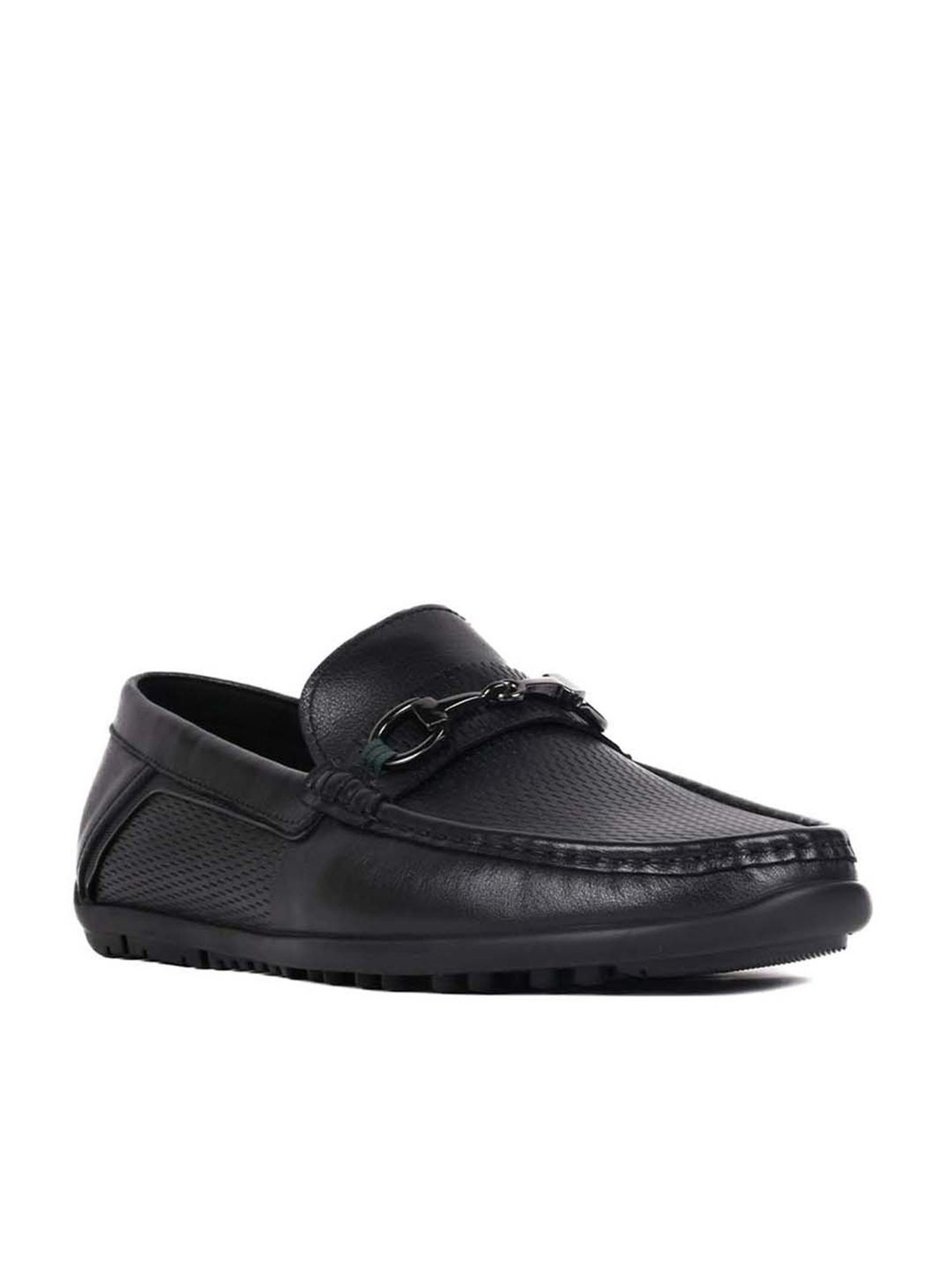 Cobblerz Men's Black Casual Loafers