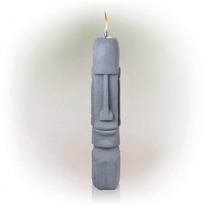 5.5" Petite Lantern Metal Table Torch Black - TIKI