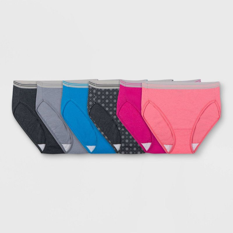 Fruit of the Loom Women's Breathable Mid-Rise Briefs 4+2 Bonus Pack - 9