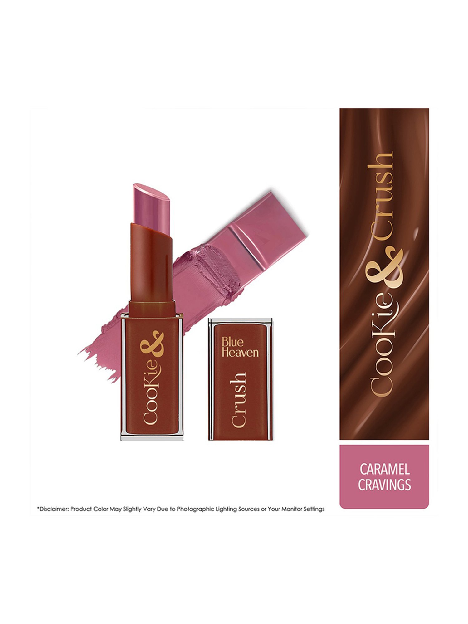 Blue Heaven Cookie & Crush Chocolate-Flavored Matte Lipstick Caramel Cravings - 3.4 gm