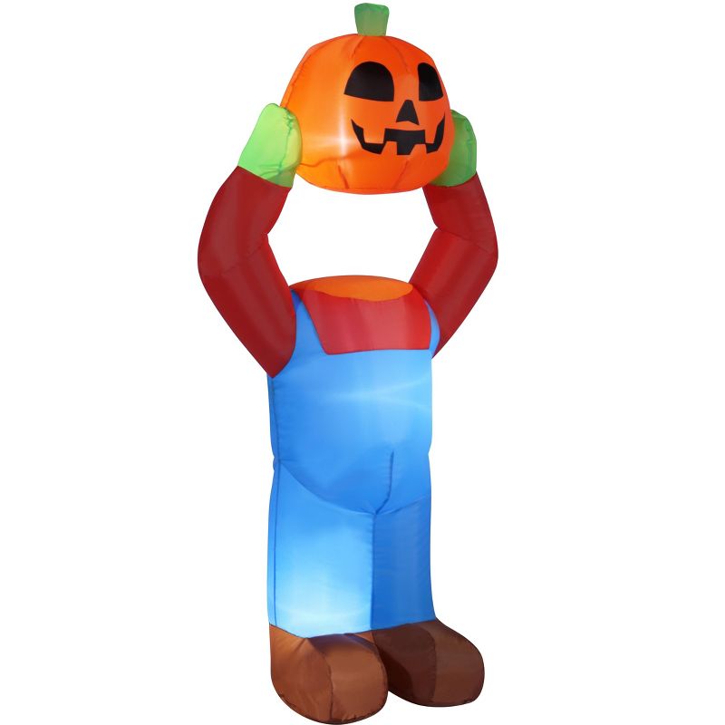 Occasions 4' Inflatable Headless Pumpkin Ghoul, 4 ft Tall, Multicolored