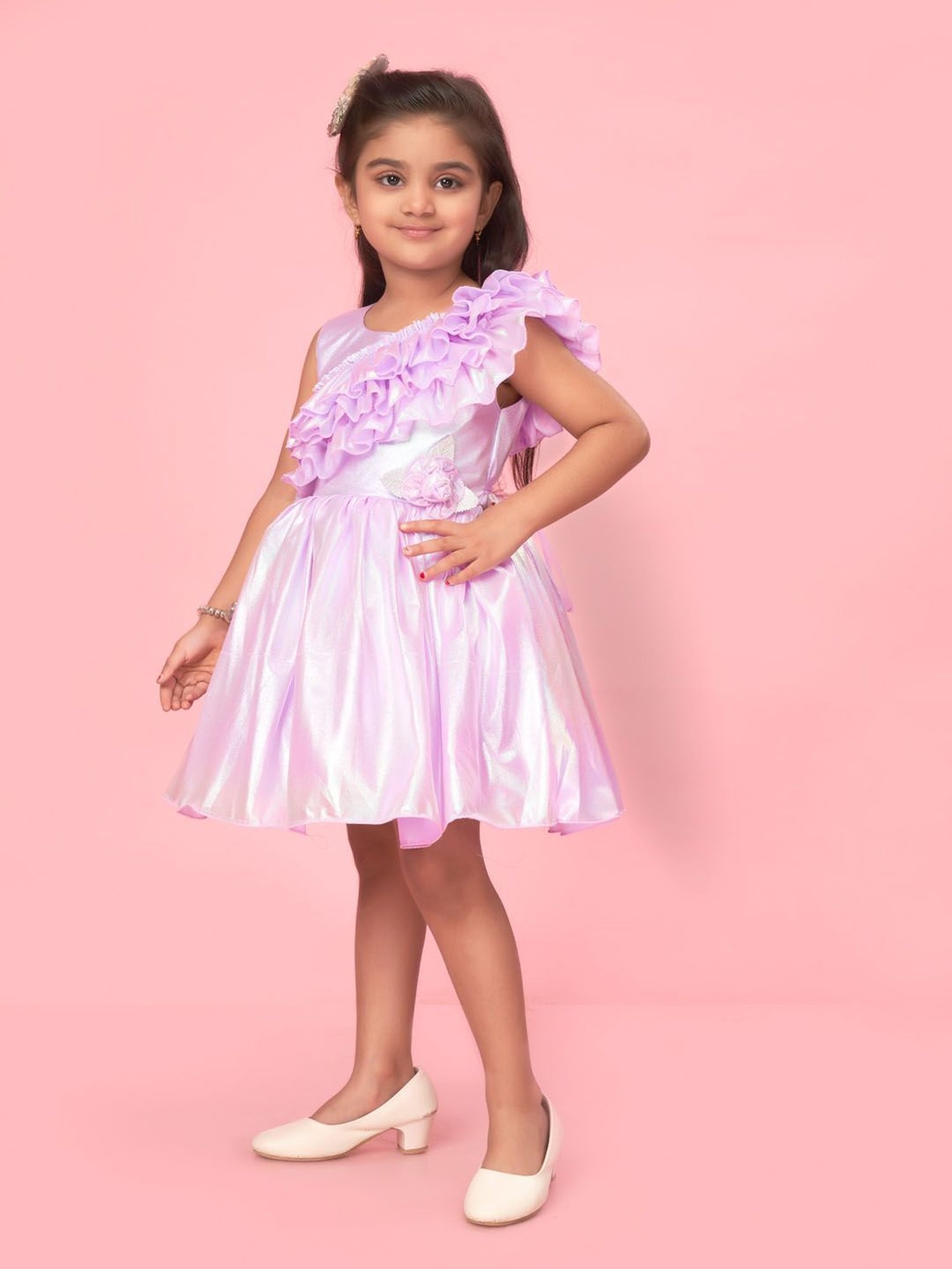 Aarika Kids Lilac Solid Frock