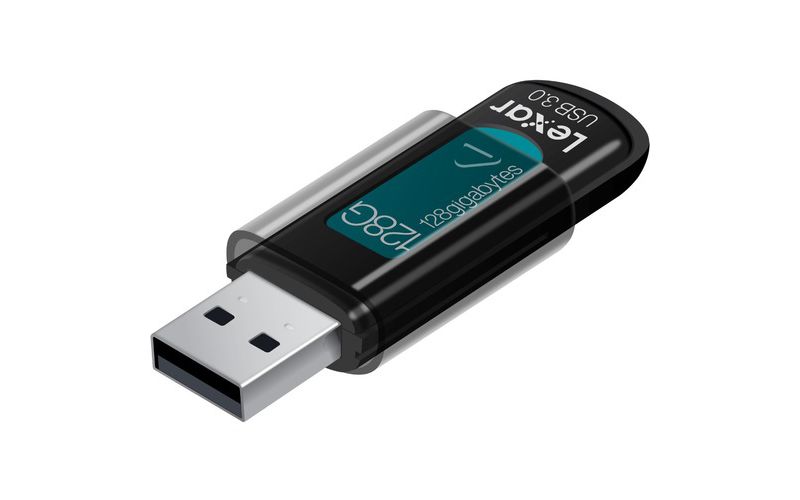 Lexar 128GB JumpDrive S57 USB 3.0 Flash Drive - 128 GB - USB 3.0 - Aqua - 256-bit AES