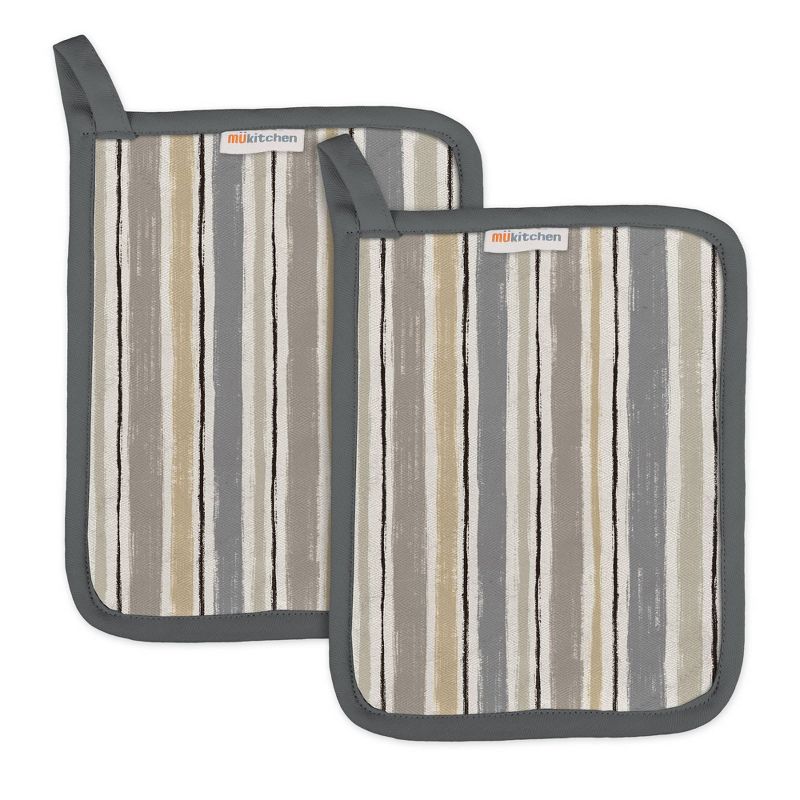 2pk Cotton Designer Our Home Kitchen Potholders - MU Kitchen