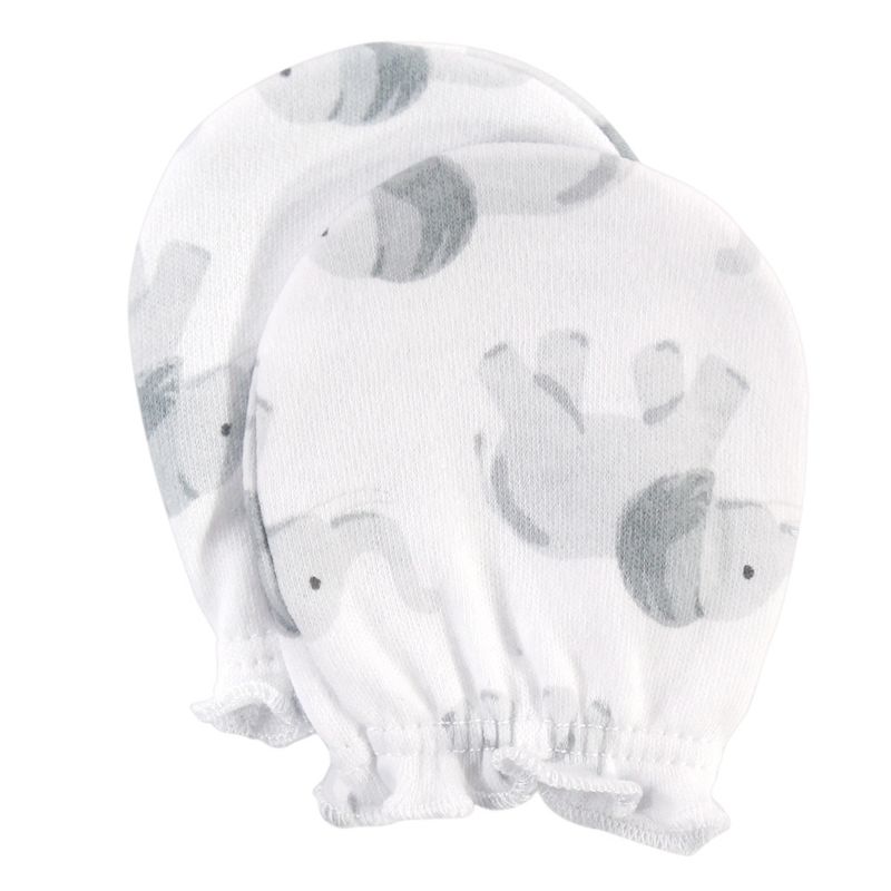 Luvable Friends Baby Cotton Scratch Mittens 4pk, Owl, One Size