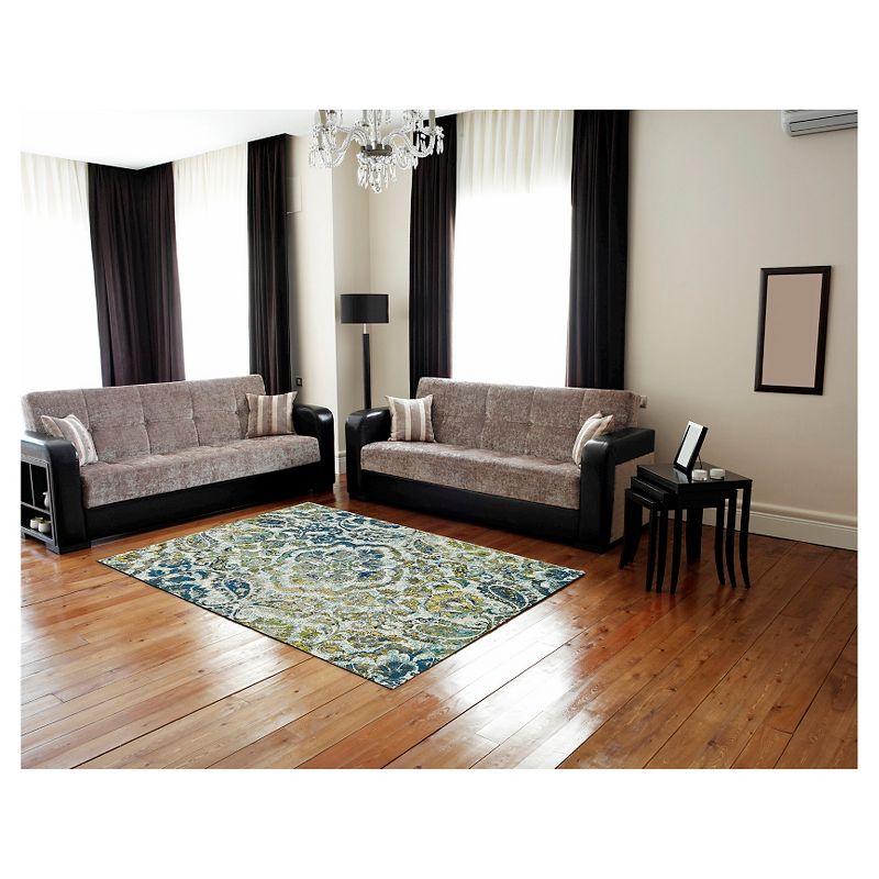 5'X8' Medallion Woven Area Rugs Azure - Weave & Wander