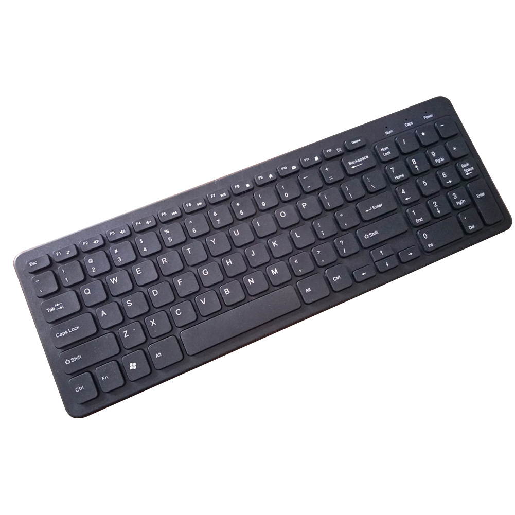 GKM520 2.4GHz Wireless Keyboard & Mouse Combo , Ultra Thin Full Size Anti Slip Office For Windows 7, 8, 10, for XP, for Vista and above (Black)