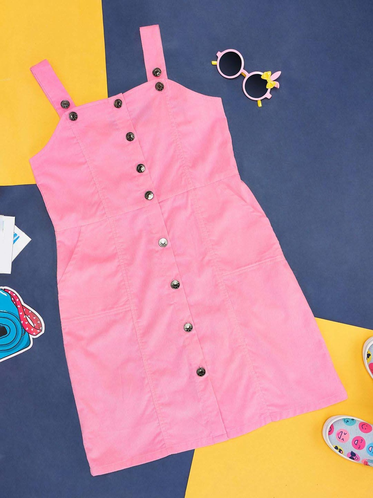 Pantaloons Junior Pink Regular Fit Dress