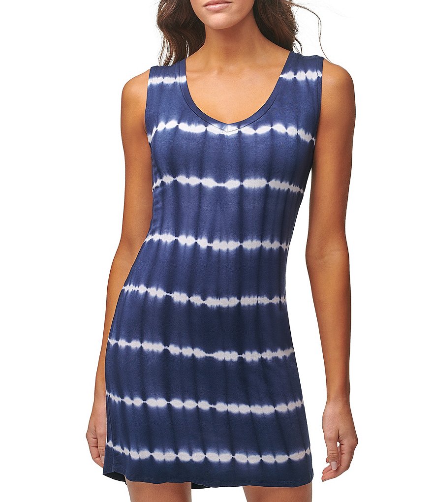 Marc New York Hi-Low Tie-Dye Scoop Neck Tank Dress