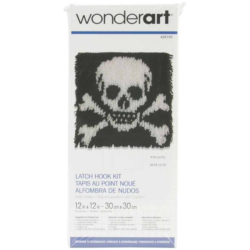 Wonderart Latch Hook Kit 12"X12"-Aargh Matey
