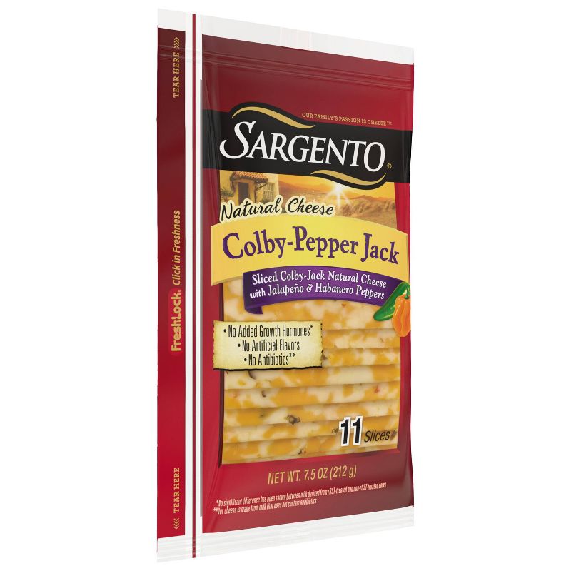 Sargento Natural Colby-Pepper Jack Cheese Slices - 11ct