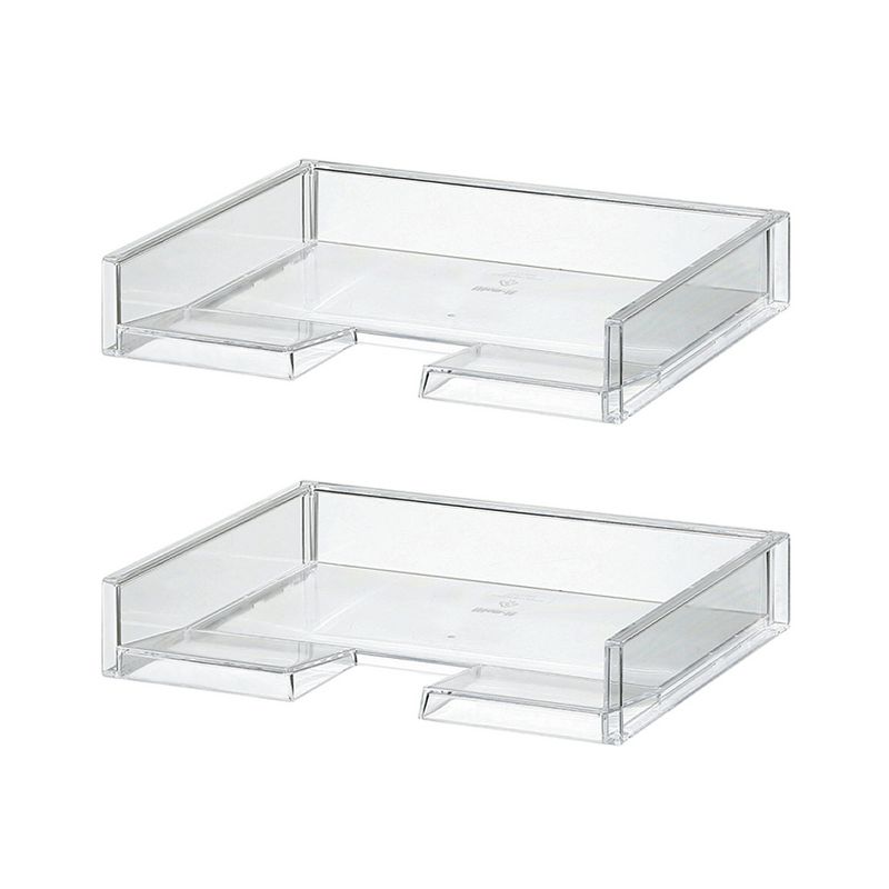 Like-It A4R Versatile File Tray Organizer for Home, Office, Desktop or Cosmetics Storage Solution (2 Pack)