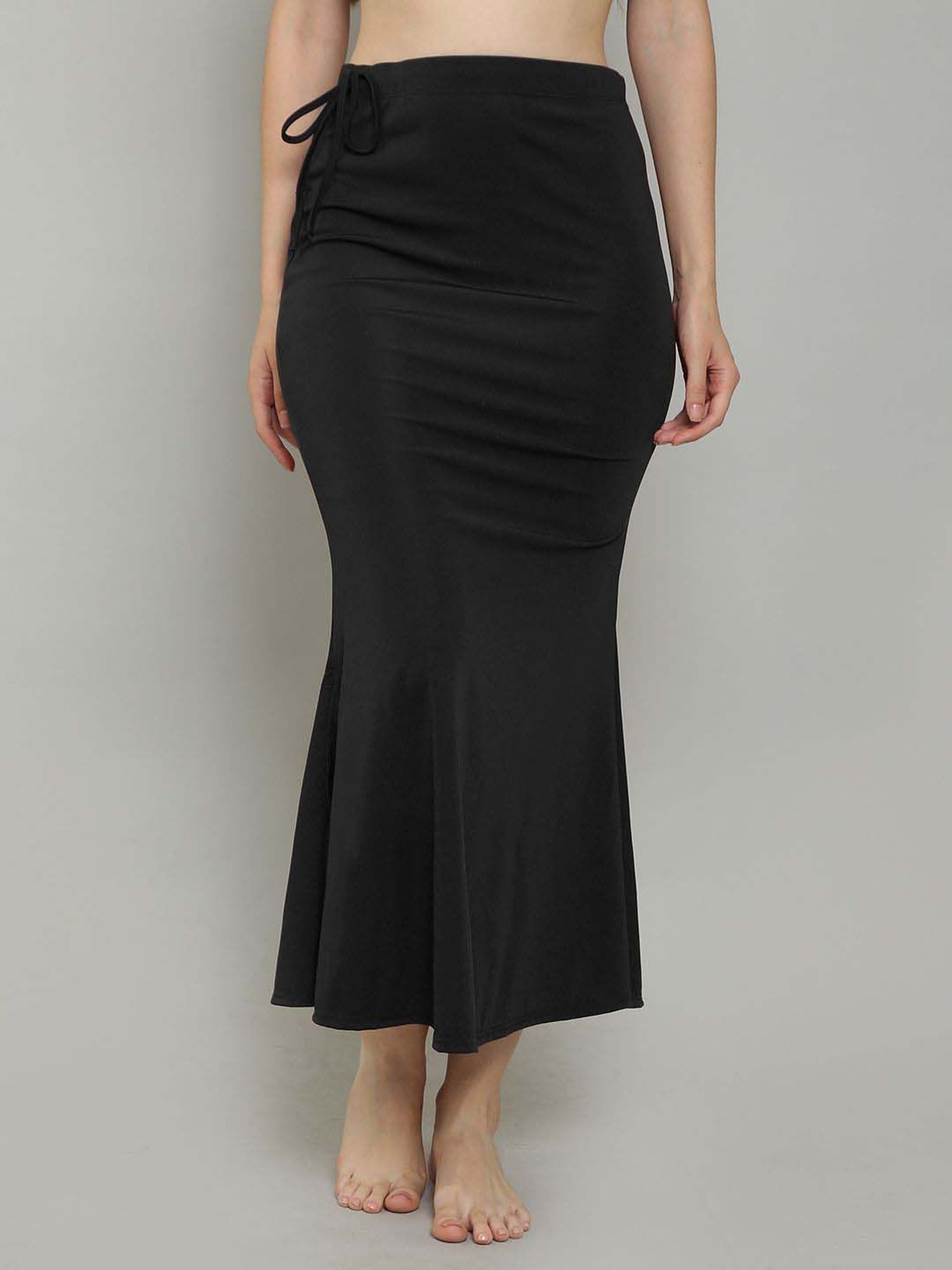 N-Gal Black & Pink Plain Saree Shapewear - Pack Of 2