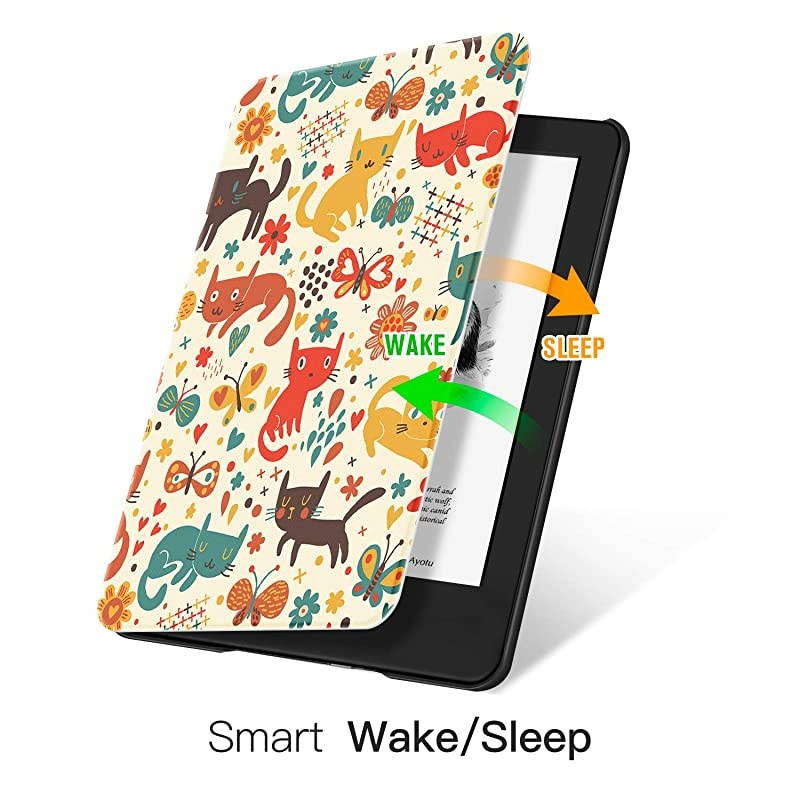 Case for AllNew Kindle10th Gen 2019 Release PU Leather Cover with Auto WakeSleepFits  AllNew Kindle 2019Will not fit Kindle Paperwhite or Kindle OasisThe Cat