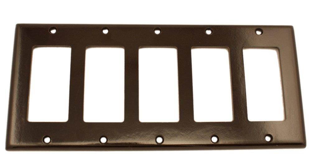 80423 LEVITON TELCOM PLATE WITH 10 BROWN SCREWS FOR