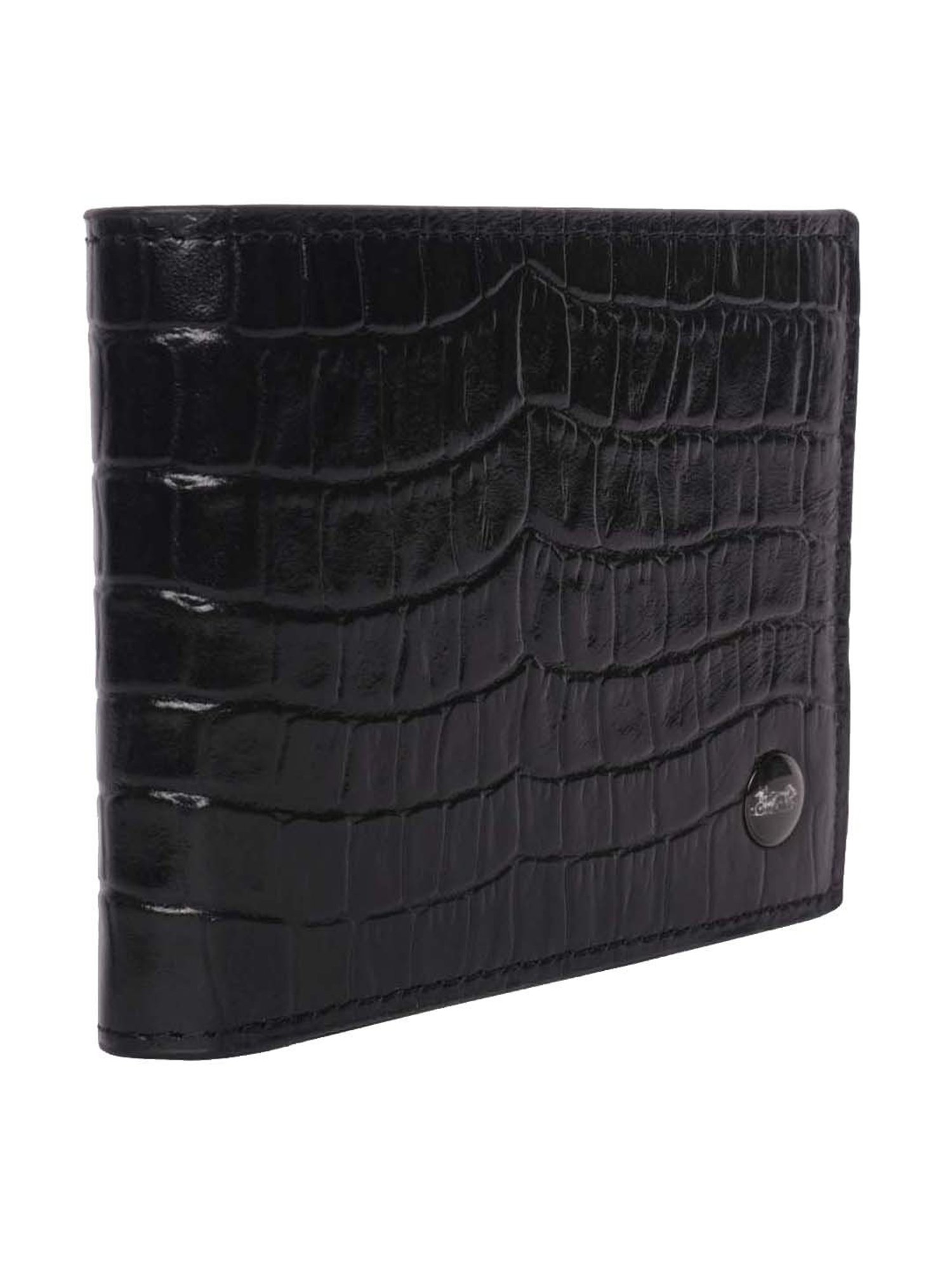 BELWABA Black Casual Leather Bi-Fold Wallet for Men