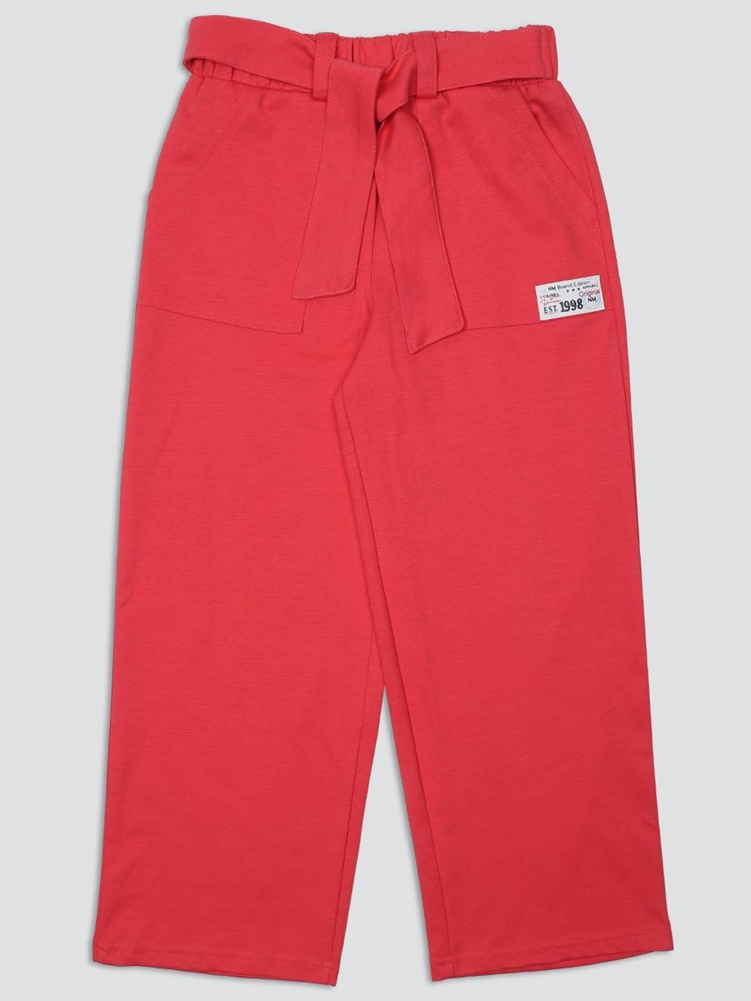 NINS MODA Kids Coral Red Regular Fit Palazzo