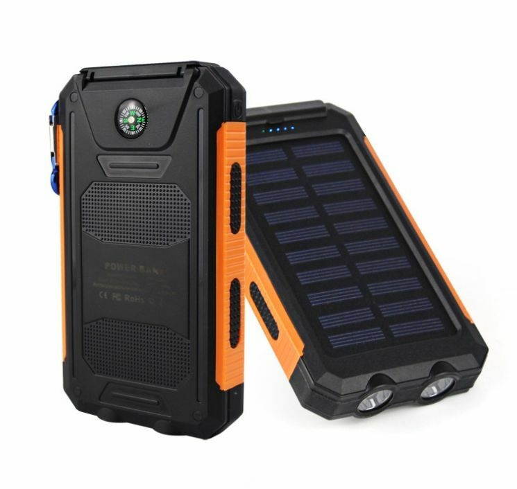2020 Waterproof 900000mAh USB Portable Solar Charger Solar Power Bank For Phone