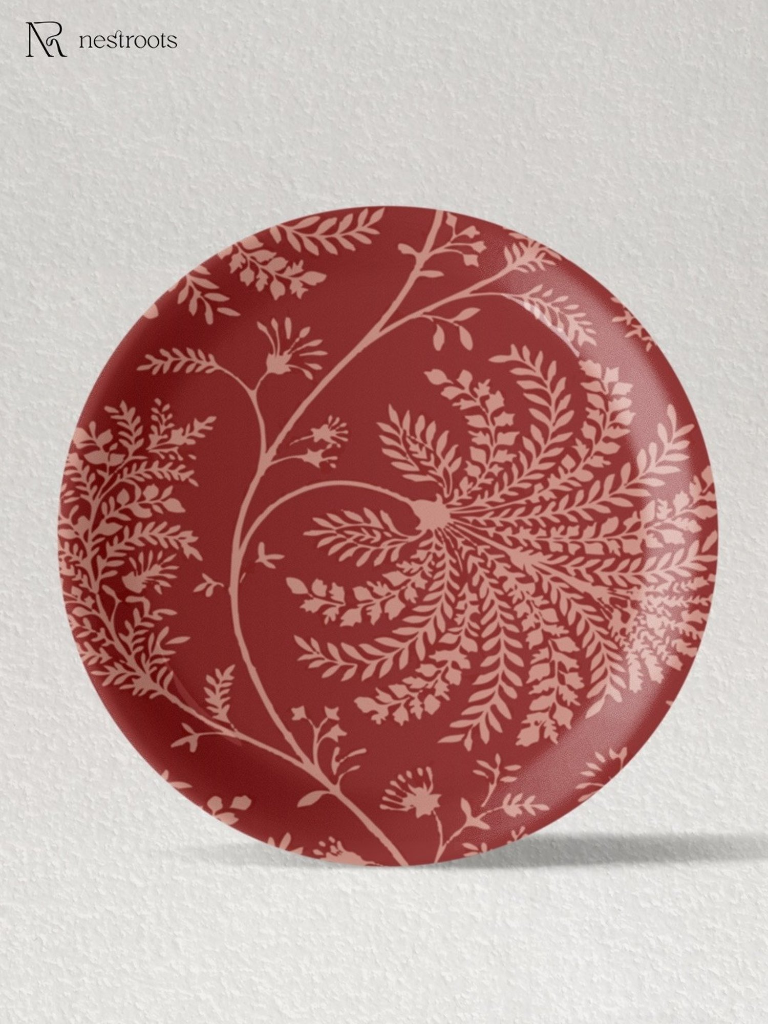Nestroots Bohemian Floral Multicolor Porcelain Wall Plate