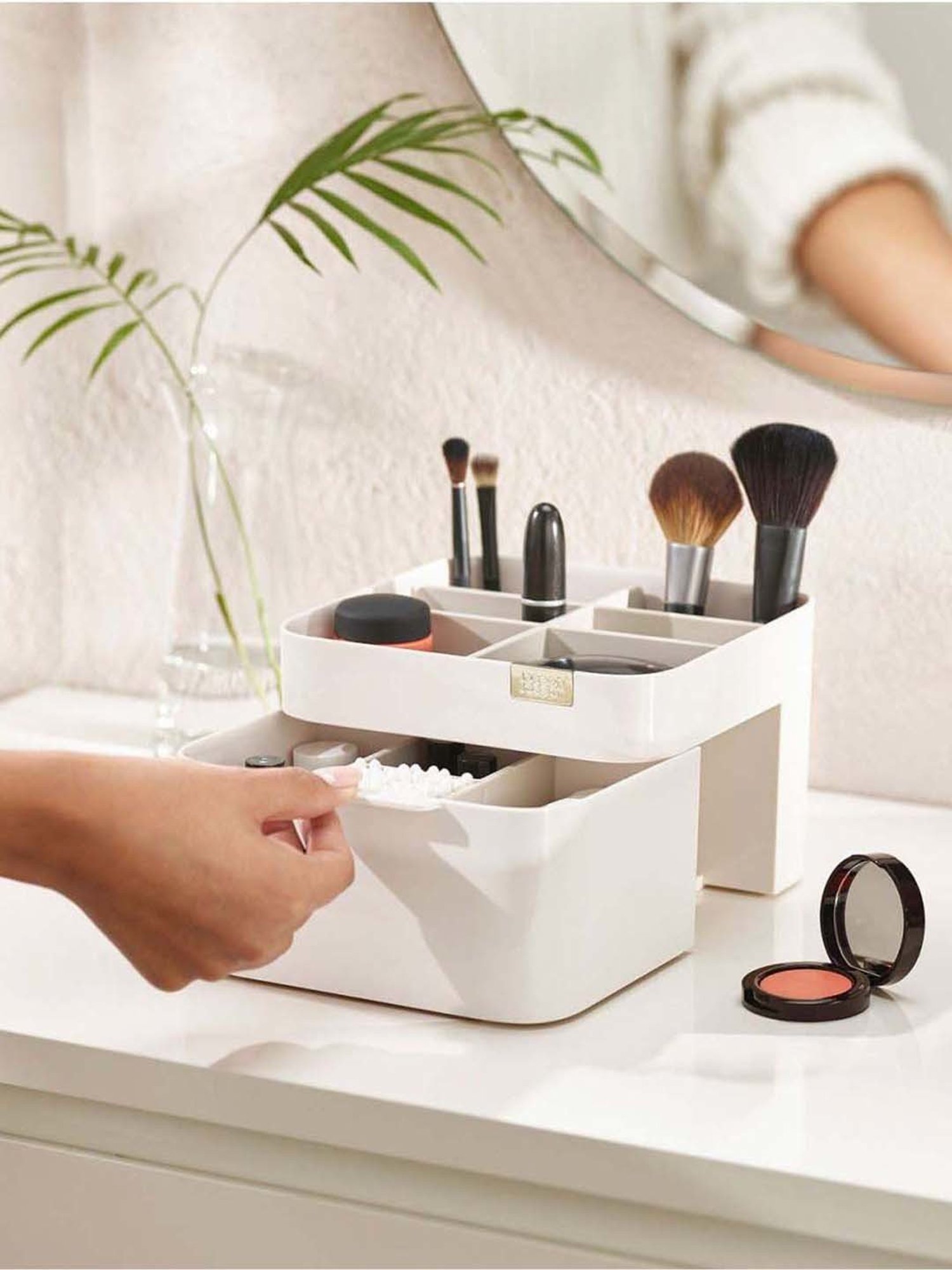 Pure Home and Living Beige MDF Solid Storage Boxes