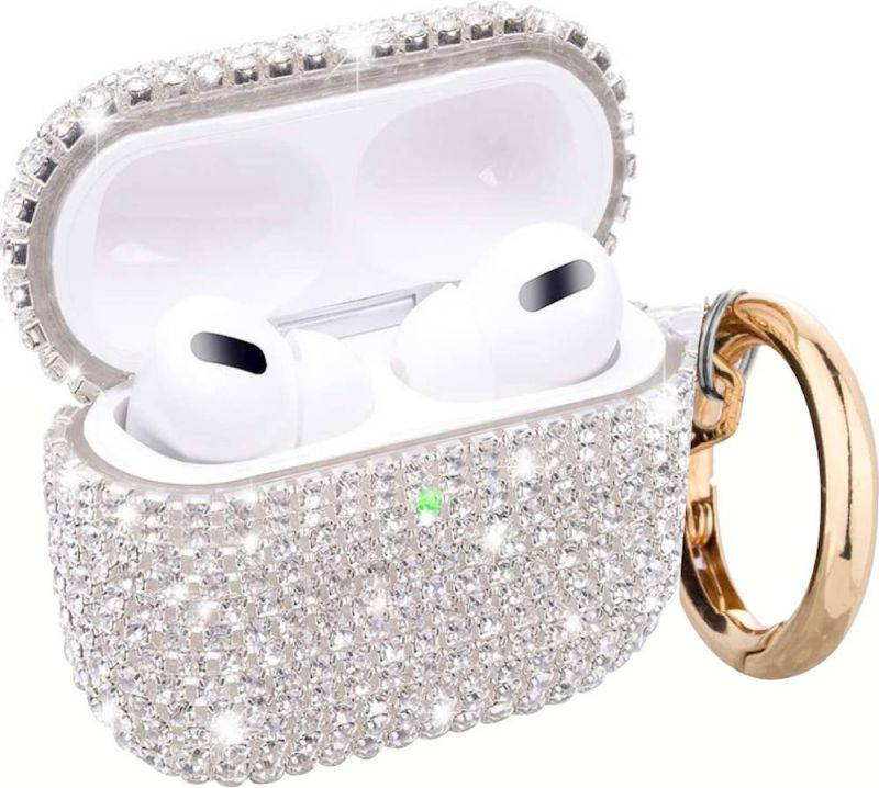 SaharaCase - Rhinestone Case for Apple AirPods Pro - Silver (SB-AP-PRO-RH-SL)