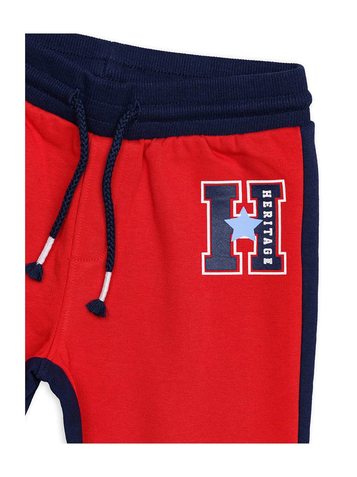 H by Hamleys Boys Red Solid Joggers