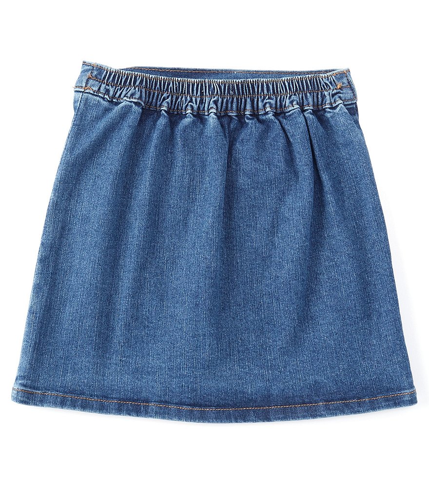 I.N. Girl Big Girls 7-16 Button-Front Denim A-Line Skirt