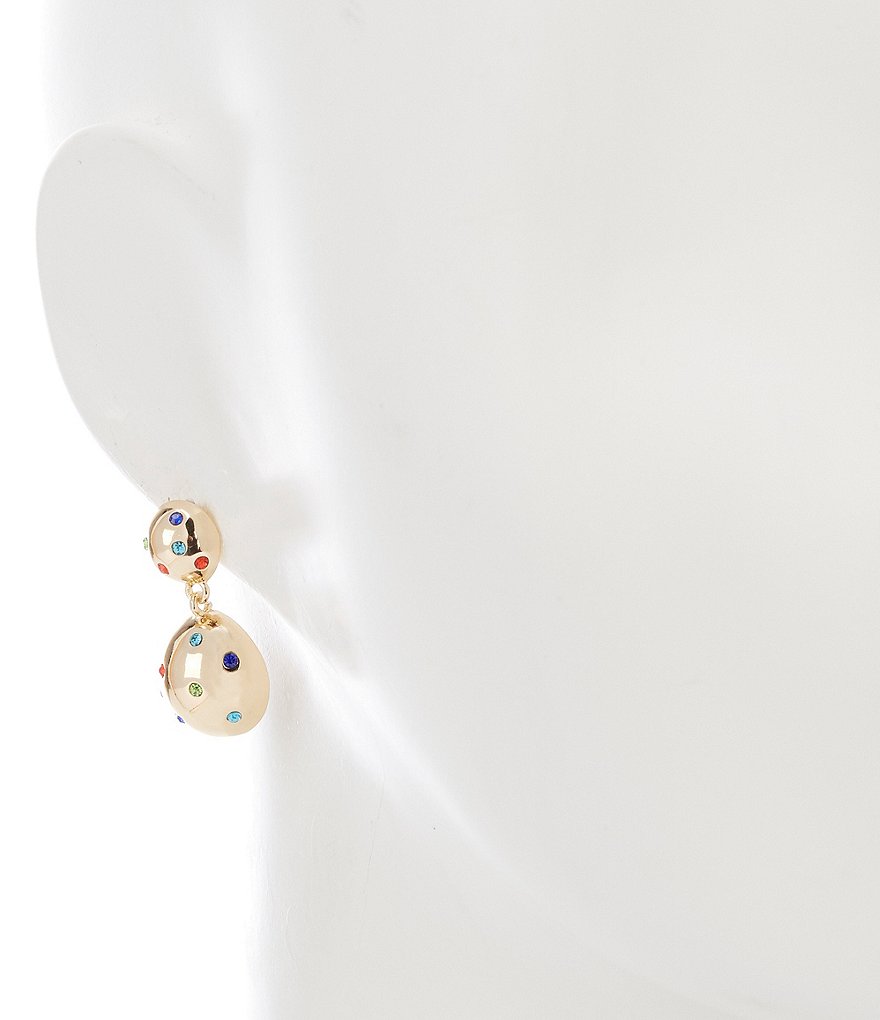 Stone Double Drop Earrings