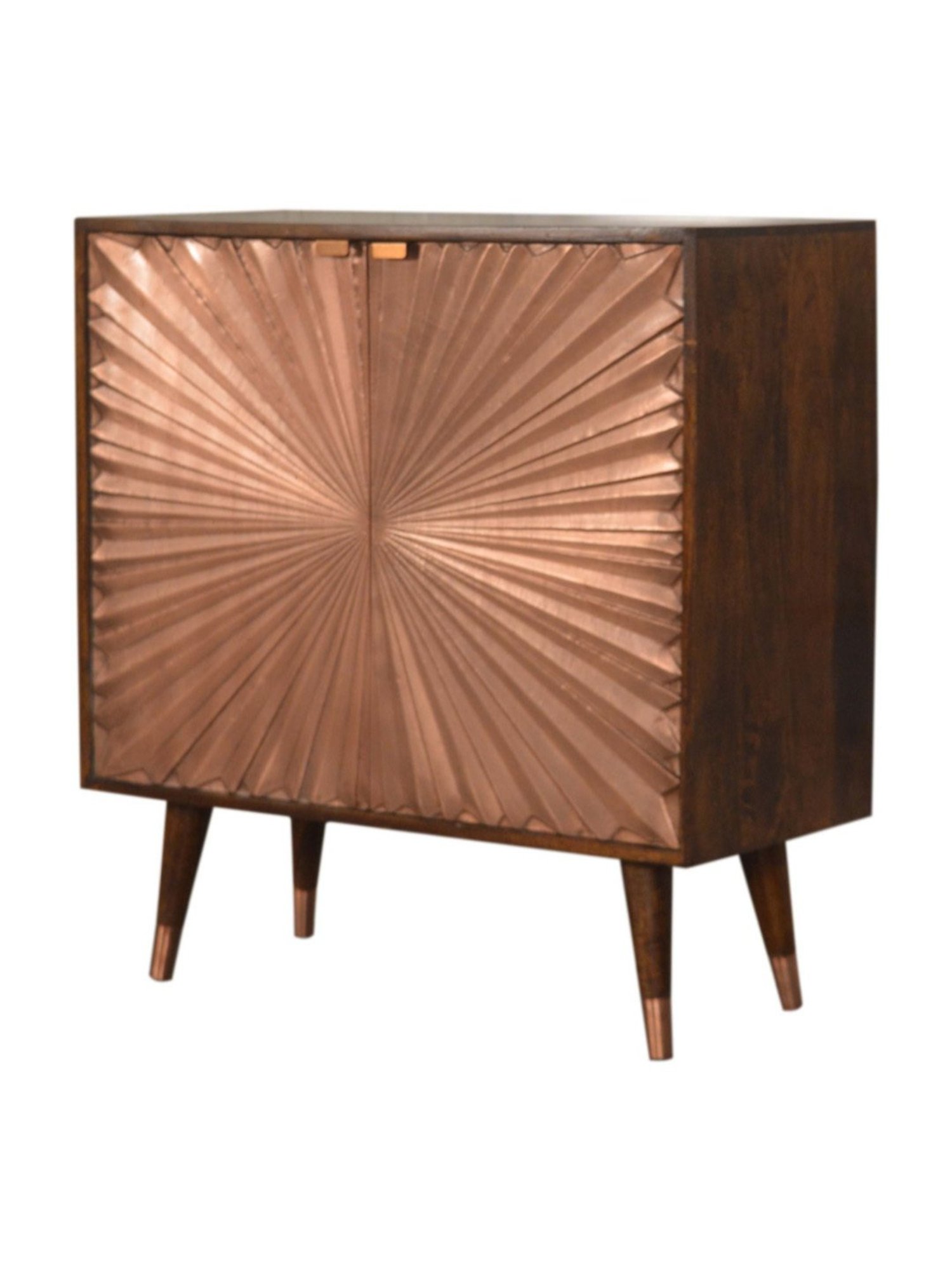Artisan Furniture Manila Copper & Brown Wood Cabinet