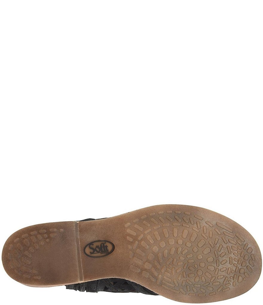 Sofft Nora Geometric Perforated Suede Ghillie Sandals