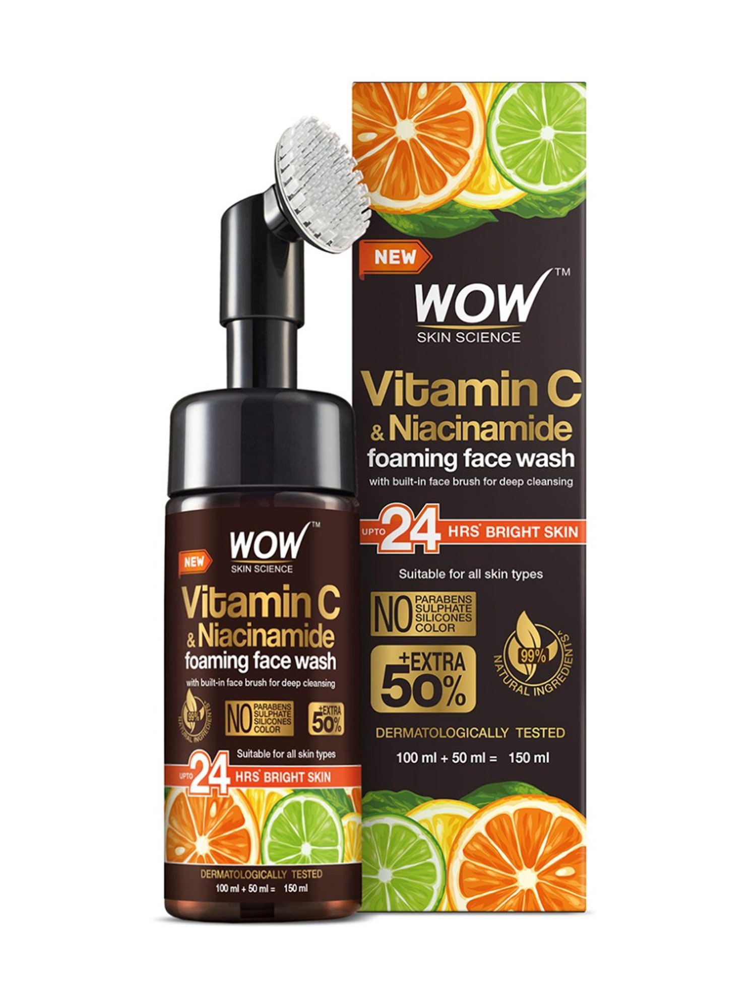 WOW Skin Science Brightening Vitamin C Foaming Face Wash - 150 ml