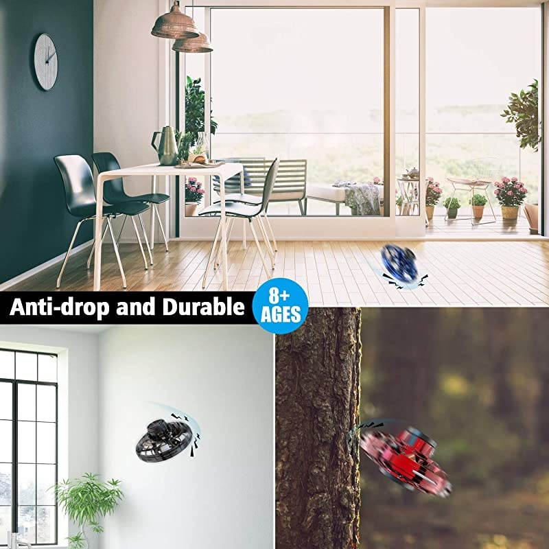 2020 Upgraded The Most Tricked-Out Flying Spinner, Hand Operated Drones for Kids or Adults - UFO Flying Toy with 360&deg; Rotating and Shinning LED Lights