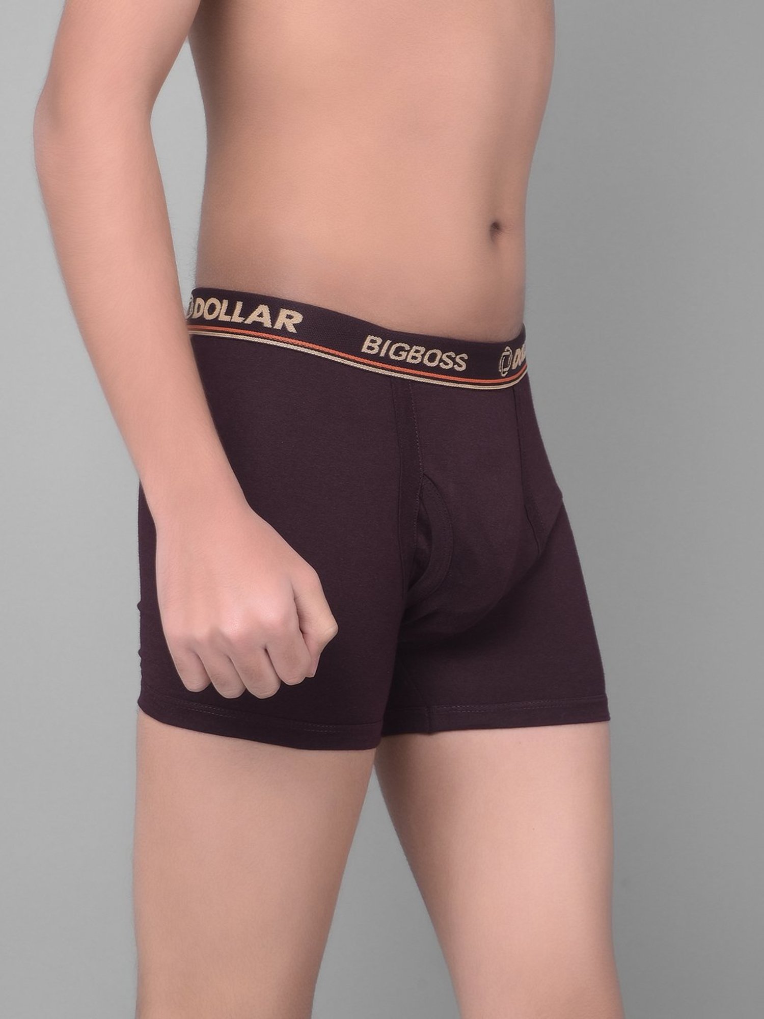 Dollar Bigboss Boys Multicolor Solid Trunks (Pack Of 4)