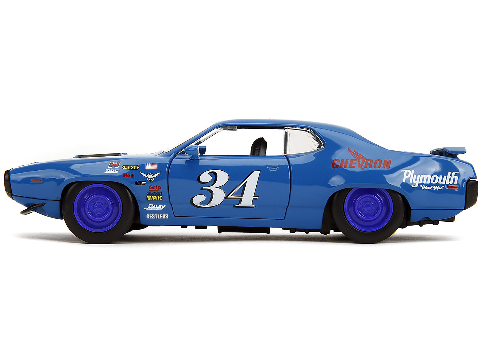 1959 Plymouth Savoy Sedan Powder Blue 1/87 (HO) Scale Diecast Model Car by Oxford Diecast