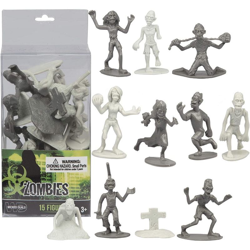 Hingfat Zombie Action Figure Toy Playset, 10 Pieces